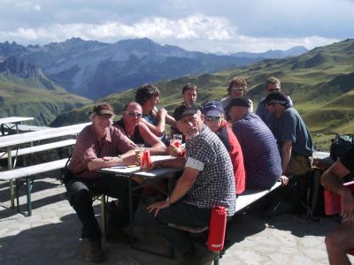 018-An der Carschinahuette, Wanderziel des 3. Bergtages im Raetikon